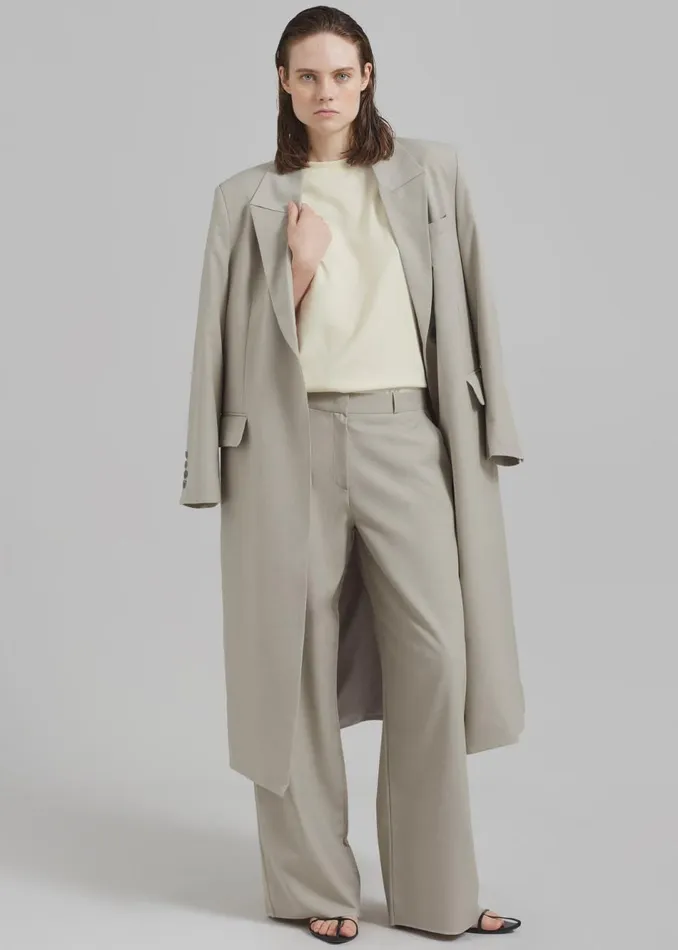 Women The Frankie Shop Outerwear Charlotte Overcoat Beige