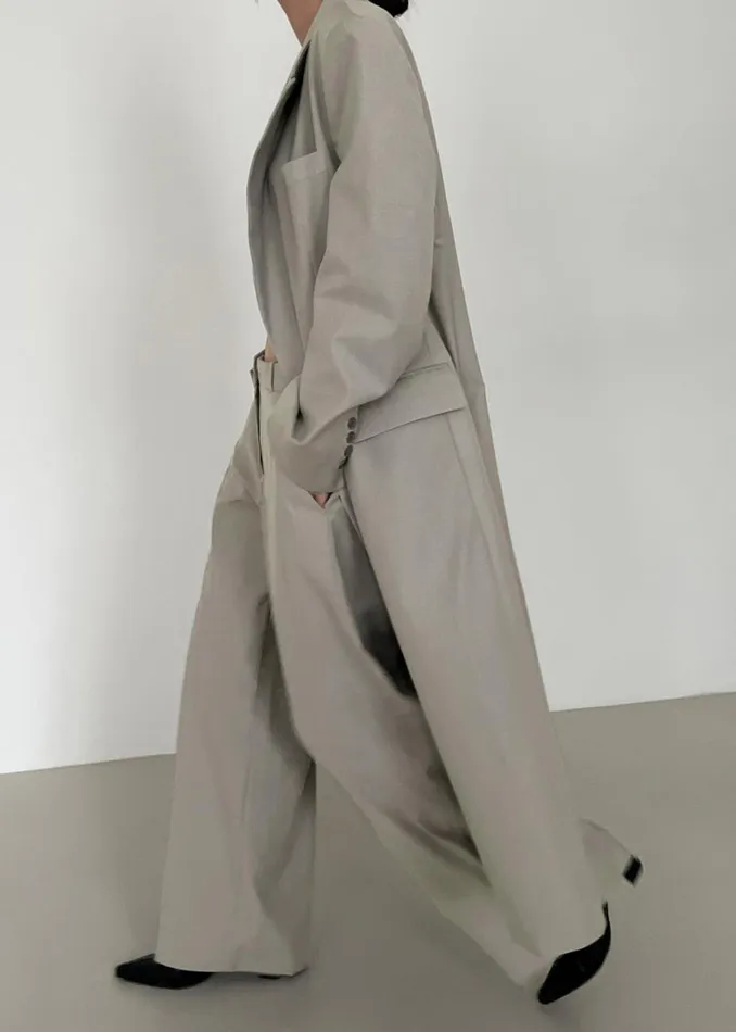 Women The Frankie Shop Outerwear Charlotte Overcoat Beige
