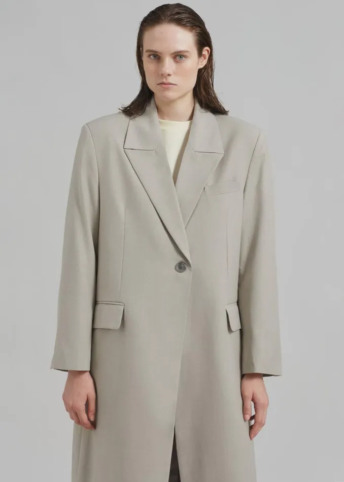 Women The Frankie Shop Outerwear Charlotte Overcoat Beige