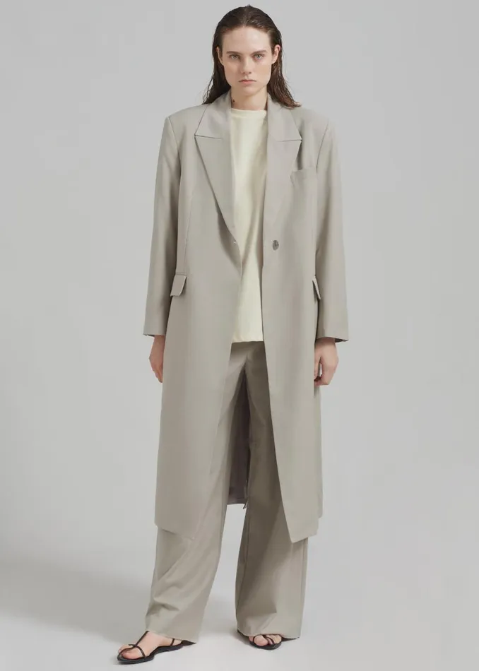Women The Frankie Shop Outerwear Charlotte Overcoat Beige
