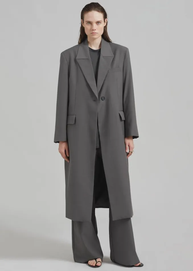 Women The Frankie Shop Outerwear Charlotte Overcoat Grey