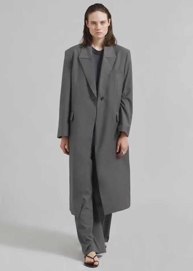 Women The Frankie Shop Outerwear Charlotte Overcoat Grey