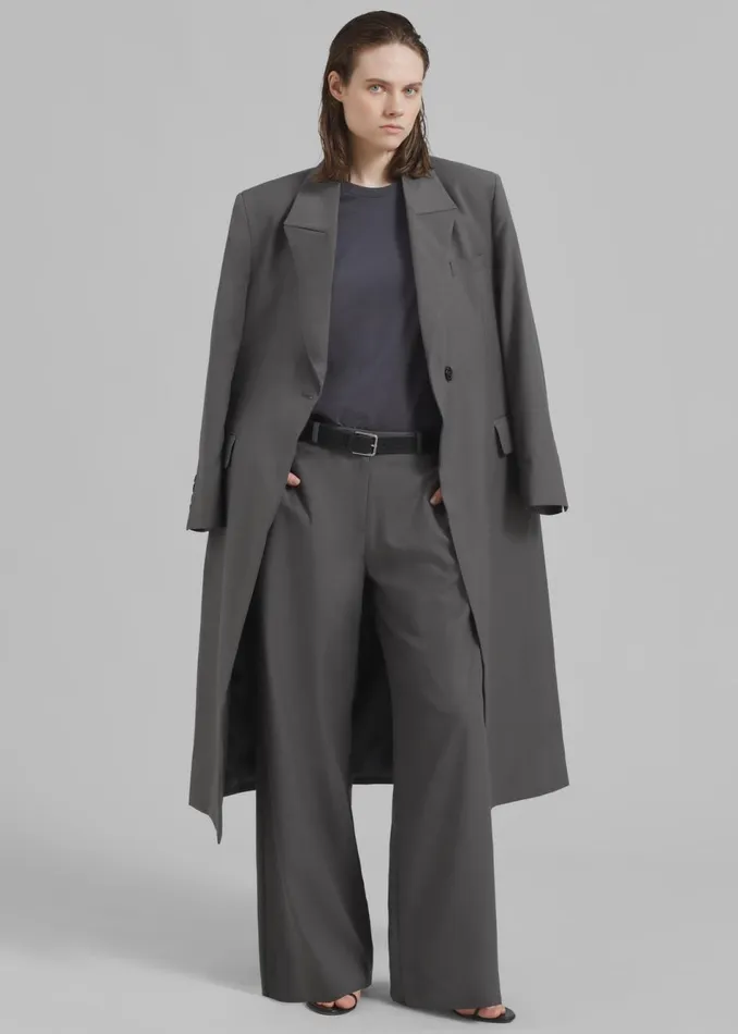 Women The Frankie Shop Outerwear Charlotte Overcoat Grey