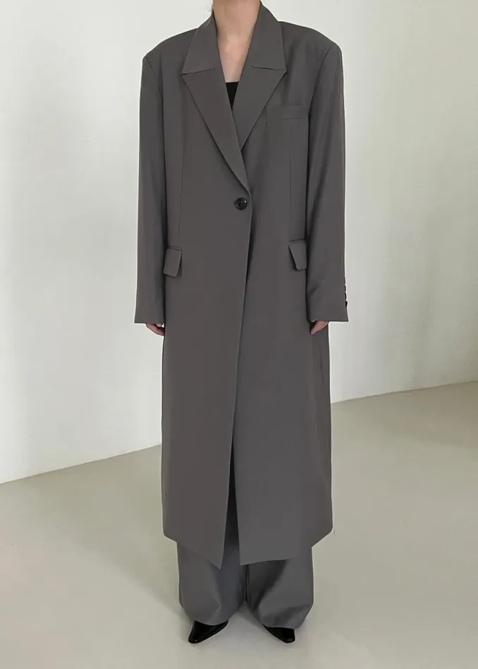Women The Frankie Shop Outerwear Charlotte Overcoat Grey