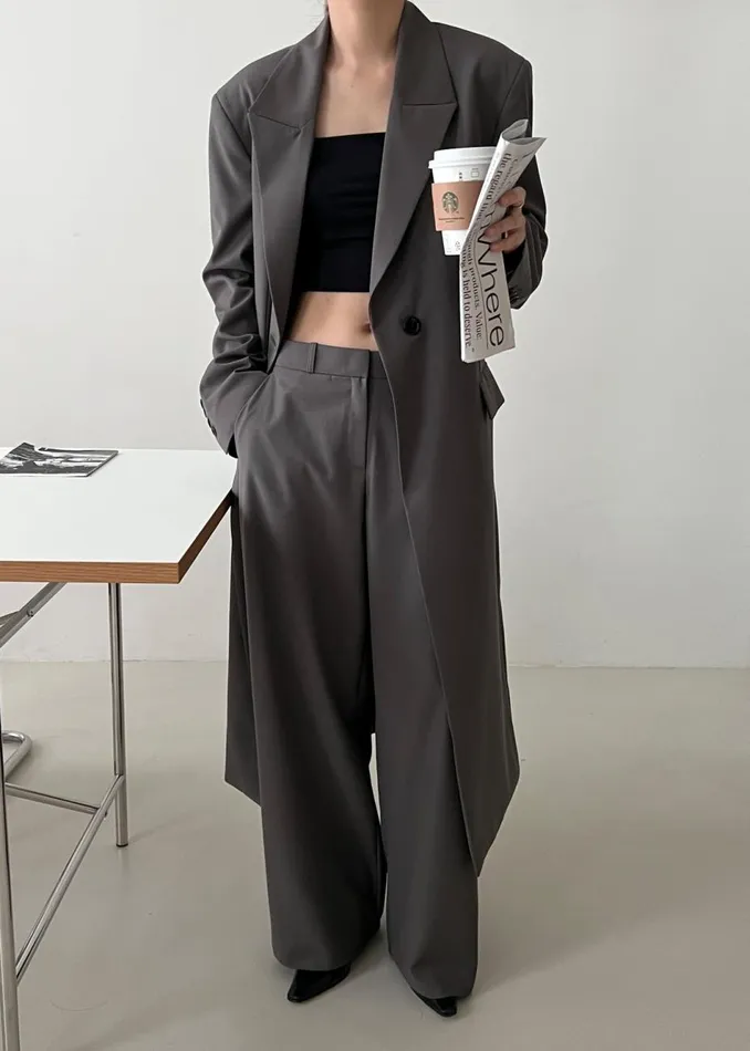 Women The Frankie Shop Outerwear Charlotte Overcoat Grey