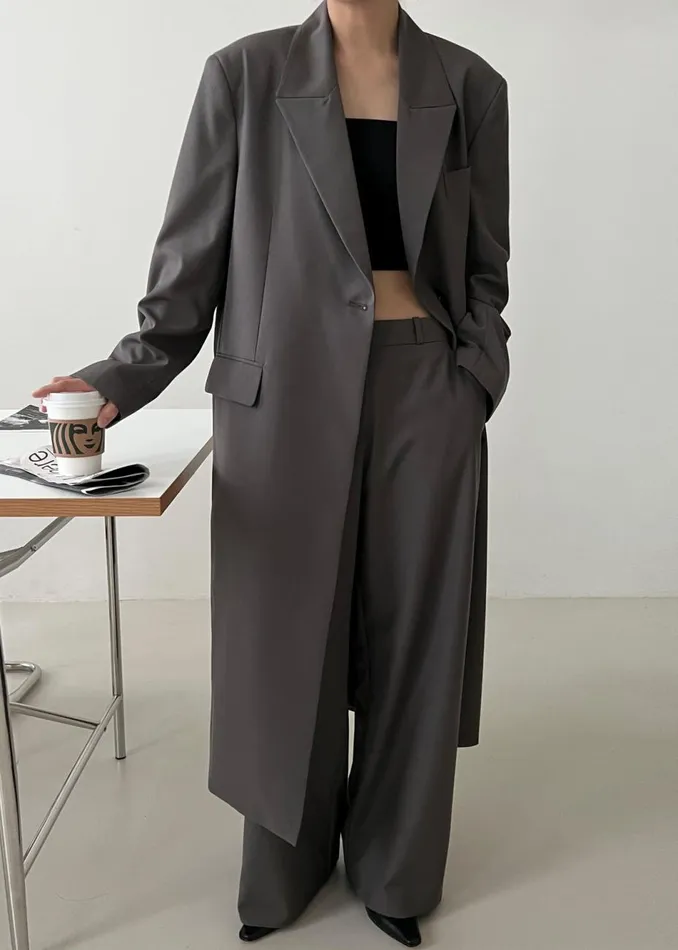 Women The Frankie Shop Outerwear Charlotte Overcoat Grey