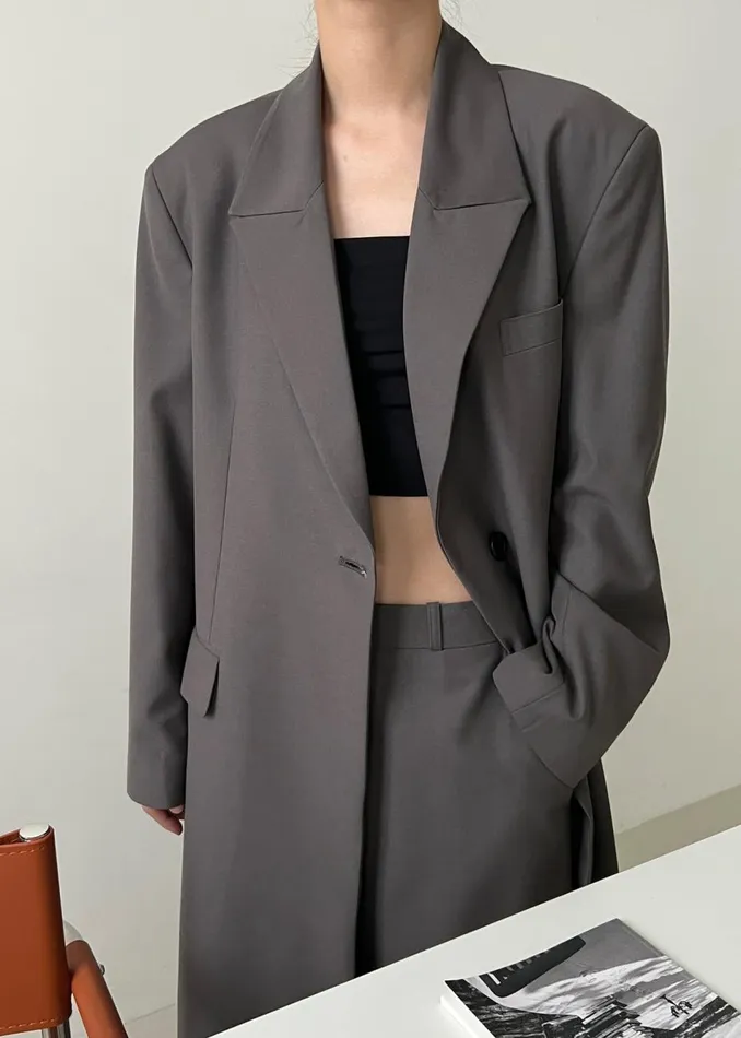 Women The Frankie Shop Outerwear Charlotte Overcoat Grey