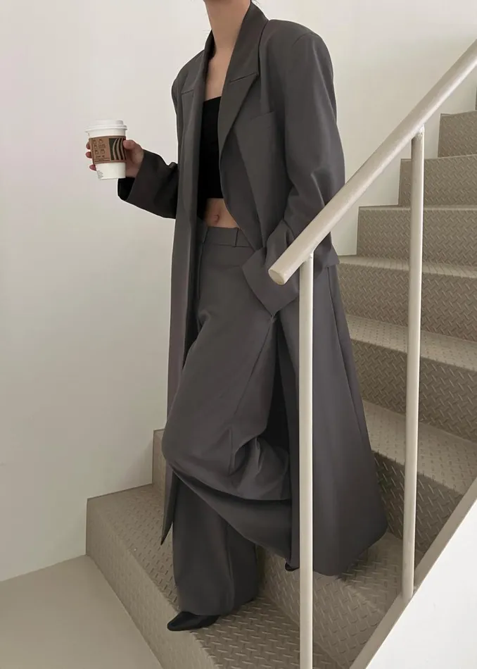 Women The Frankie Shop Outerwear Charlotte Overcoat Grey