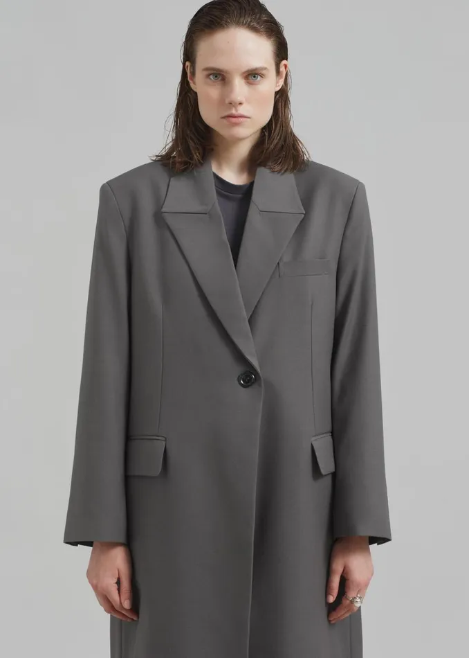 Women The Frankie Shop Outerwear Charlotte Overcoat Grey