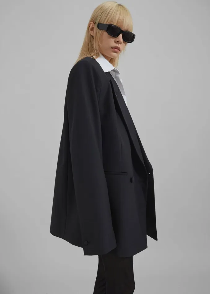 Women The Frankie Shop Outerwear Cheyenne Padded Blazer Black