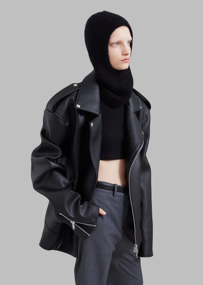 Women The Frankie Shop Outerwear Chicago Oversized Biker Jacket Black