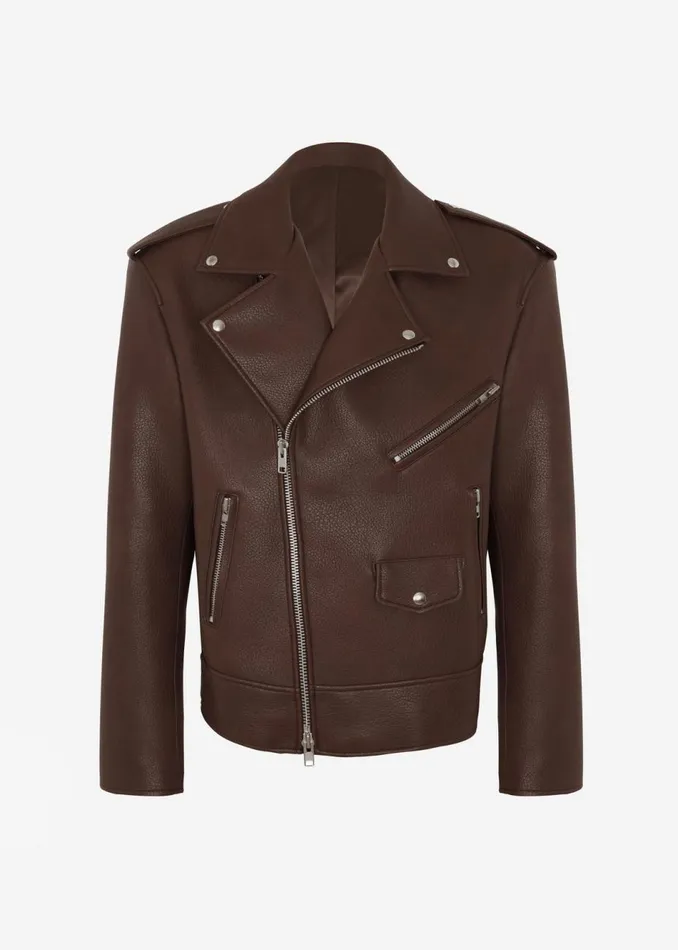 Women The Frankie Shop Outerwear Chicago Oversized Biker Jacket Brown