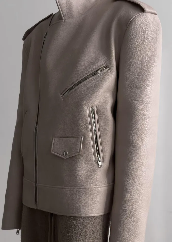 Women The Frankie Shop Outerwear Chicago Oversized Biker Jacket Cream