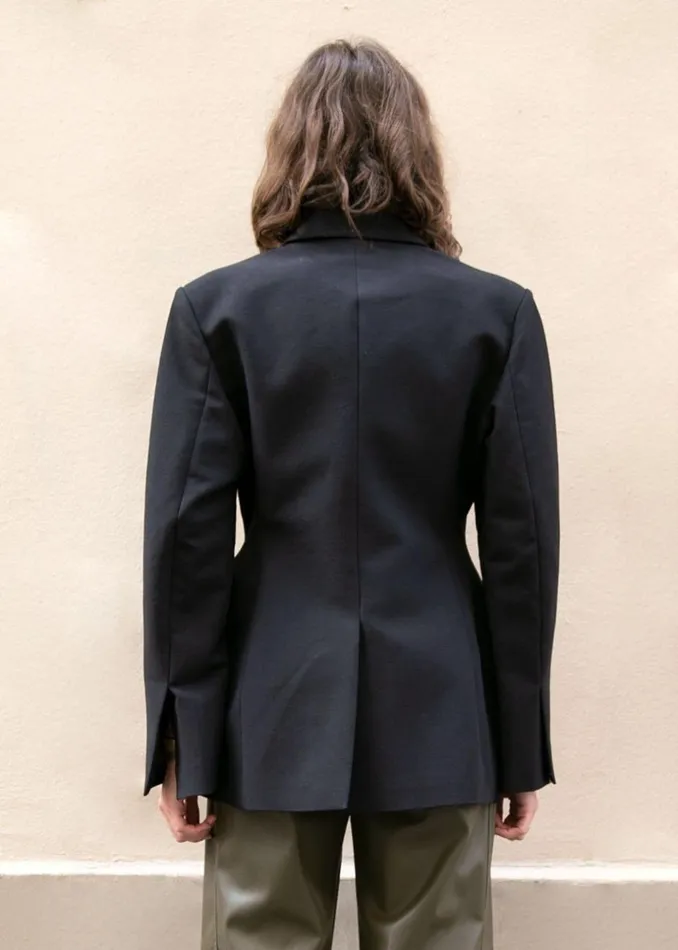 Women The Frankie Shop Outerwear Colette Hourglass Blazer Black