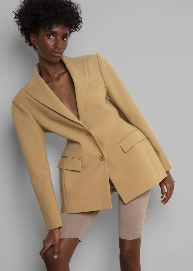 Women The Frankie Shop Outerwear Colette Hourglass Blazer Camel