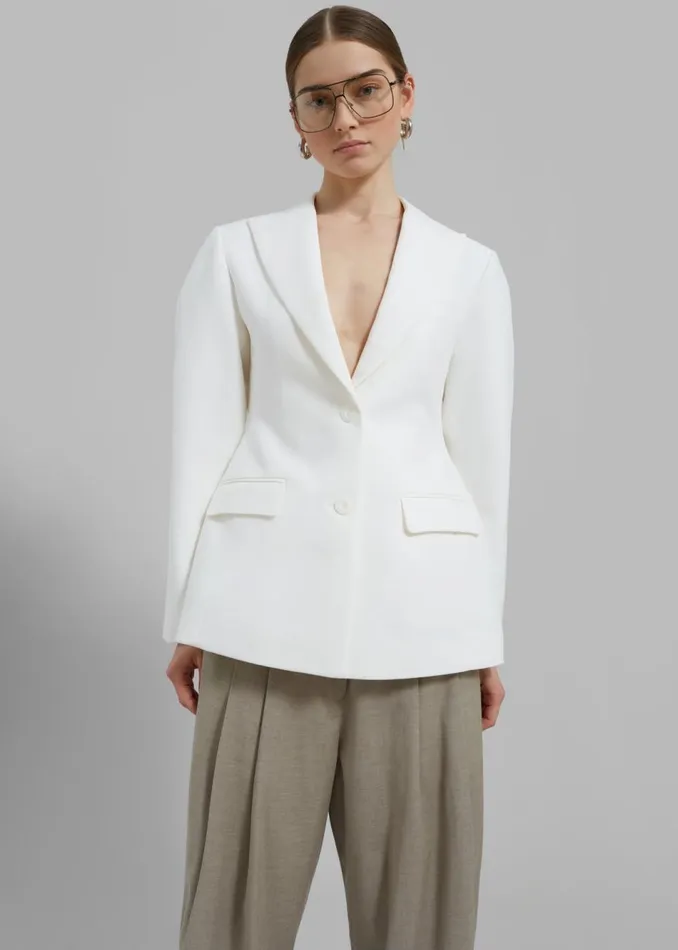 Women The Frankie Shop Outerwear Colette Hourglass Blazer White