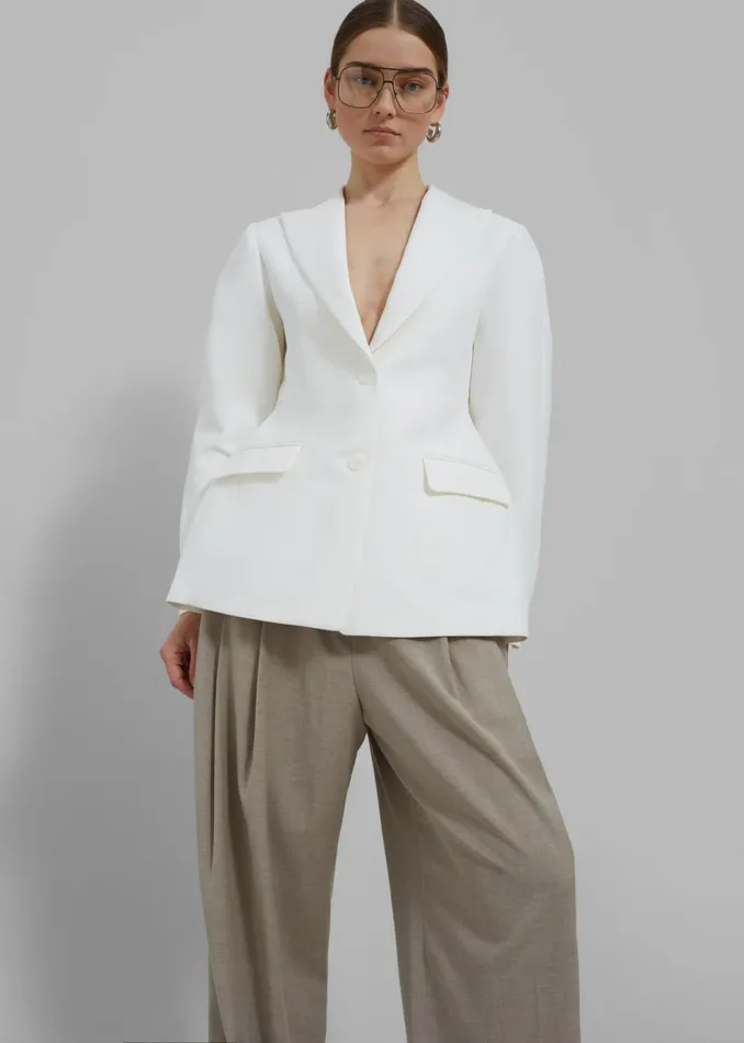 Women The Frankie Shop Outerwear Colette Hourglass Blazer White