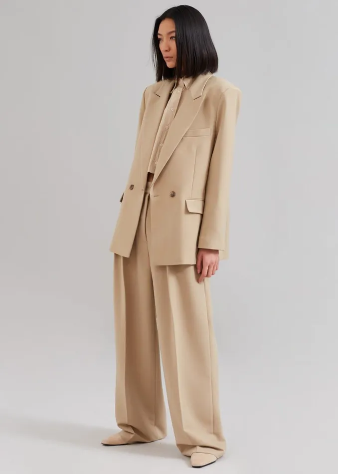 Women The Frankie Shop Outerwear Corrin Blazer Beige