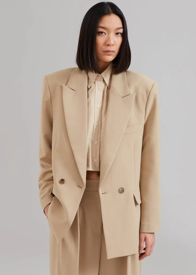 Women The Frankie Shop Outerwear Corrin Blazer Beige