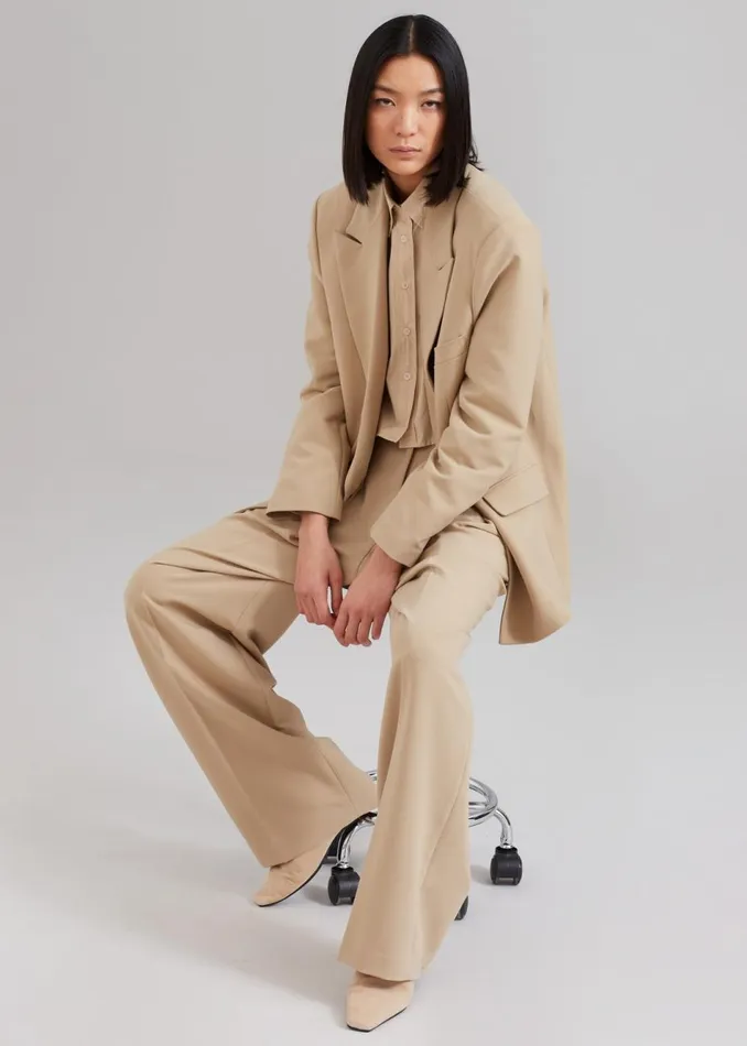 Women The Frankie Shop Outerwear Corrin Blazer Beige