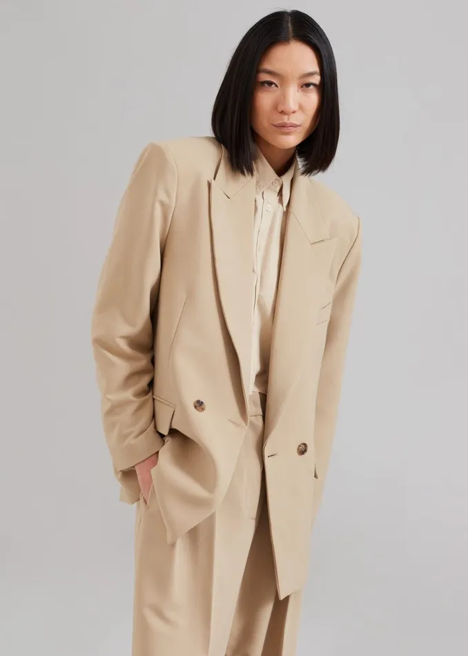 Women The Frankie Shop Outerwear Corrin Blazer Beige