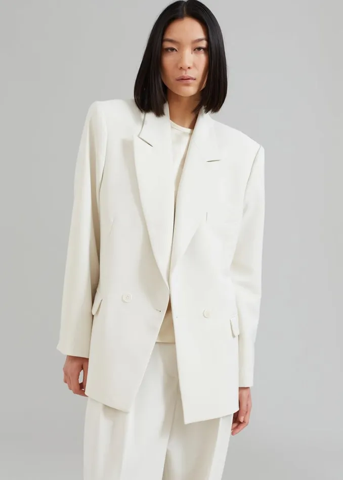 Women The Frankie Shop Outerwear Corrin Blazer Ivory