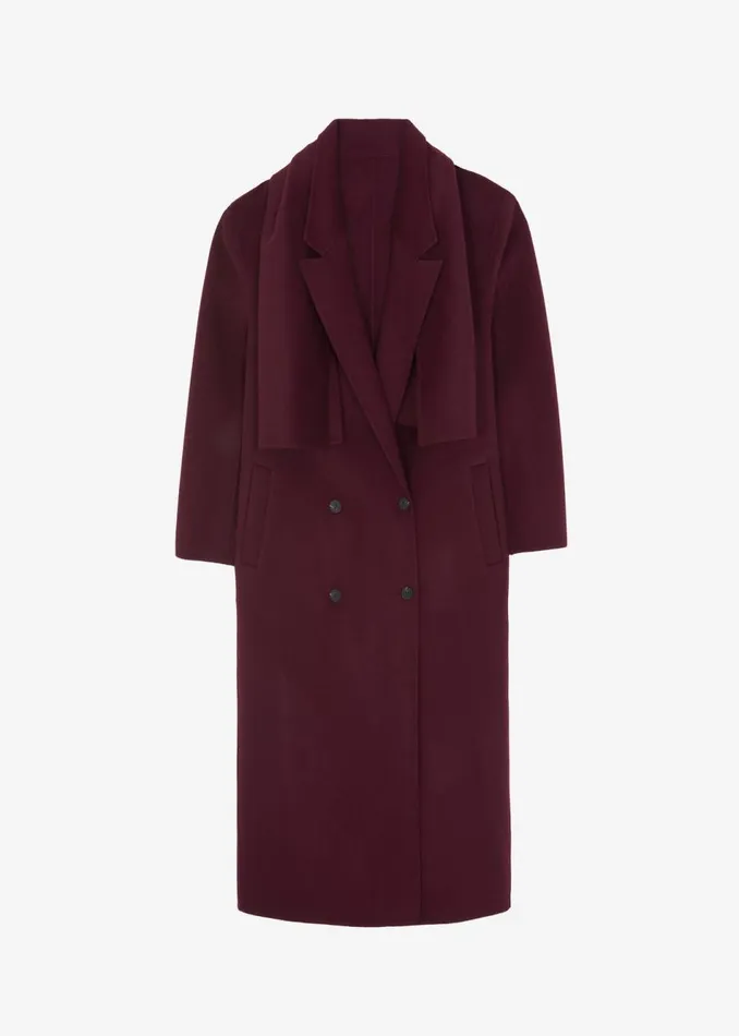 Women The Frankie Shop Outerwear Daria Wool Coat Burgundy