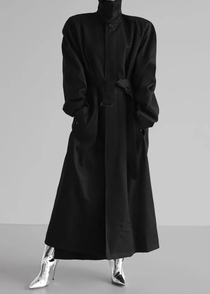 Women The Frankie Shop Outerwear Decima Trench Coat Black