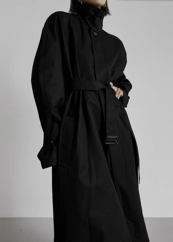 Women The Frankie Shop Outerwear Decima Trench Coat Black