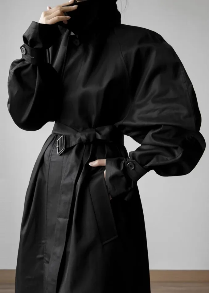 Women The Frankie Shop Outerwear Decima Trench Coat Black