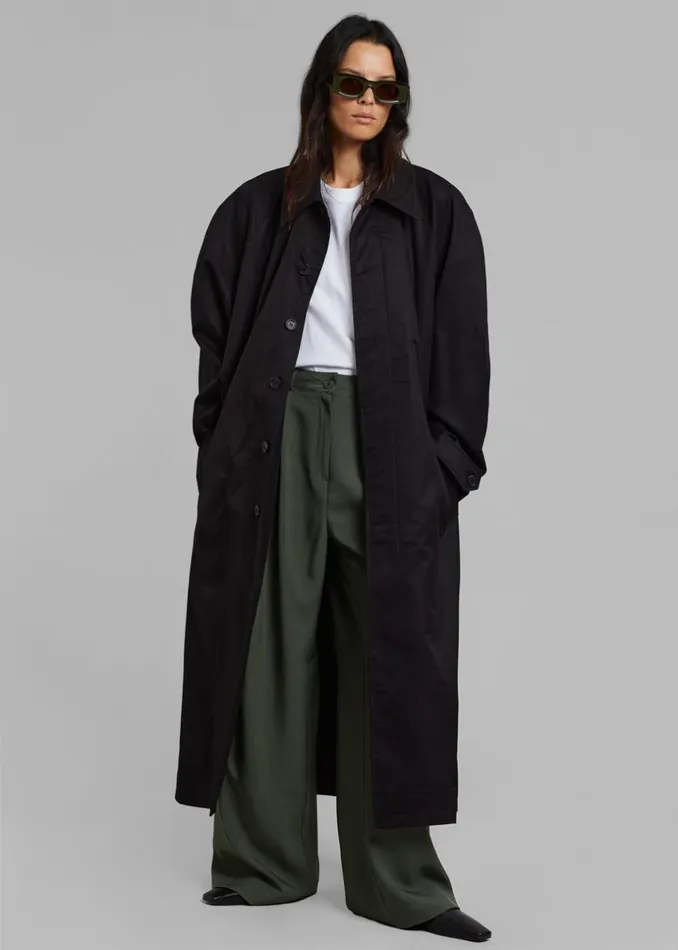 Women The Frankie Shop Outerwear Decima Trench Coat Black
