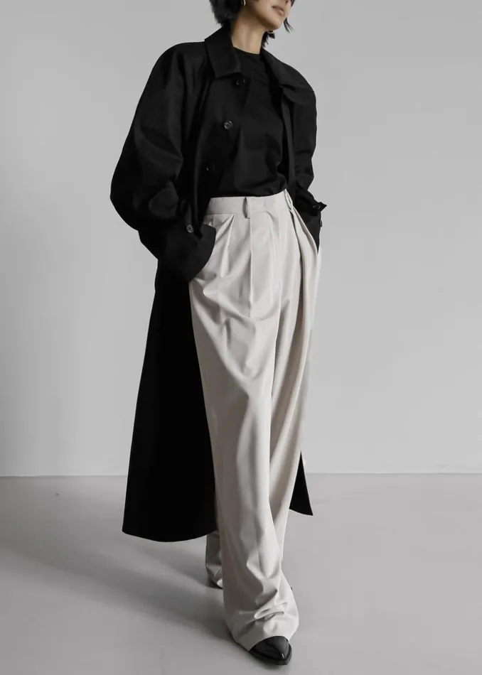 Women The Frankie Shop Outerwear Decima Trench Coat Black