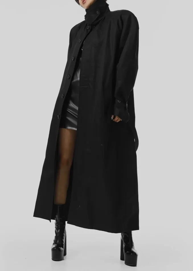 Women The Frankie Shop Outerwear Decima Trench Coat Black