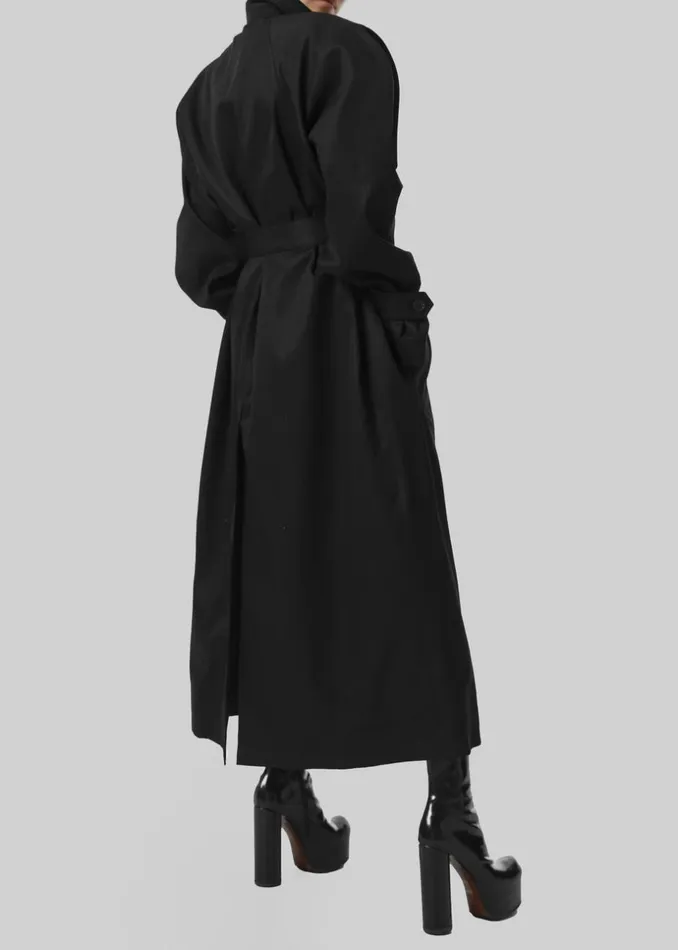 Women The Frankie Shop Outerwear Decima Trench Coat Black