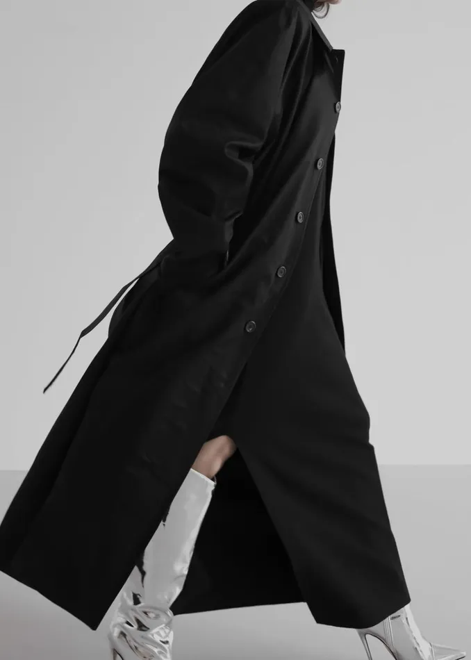 Women The Frankie Shop Outerwear Decima Trench Coat Black