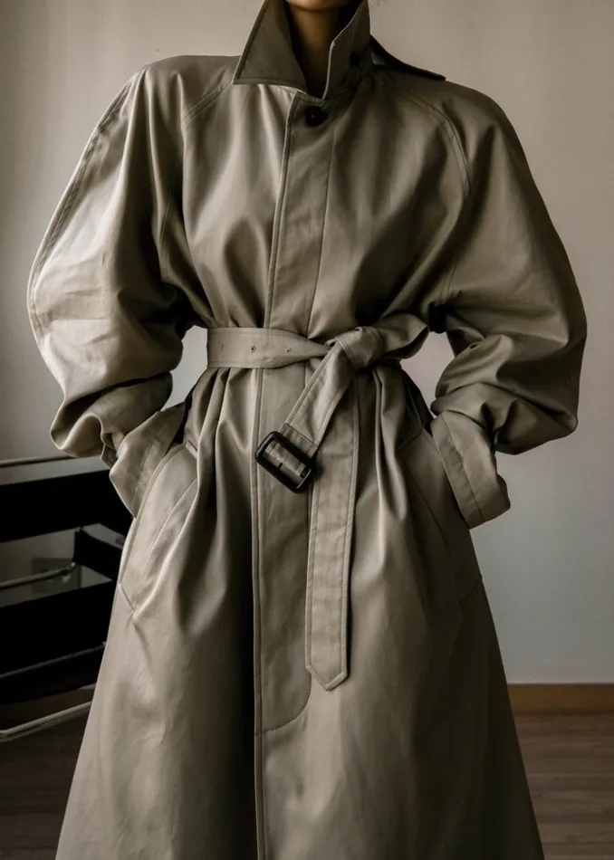 Women The Frankie Shop Outerwear Decima Trench Coat Slate Green