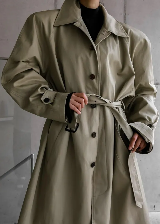 Women The Frankie Shop Outerwear Decima Trench Coat Slate Green