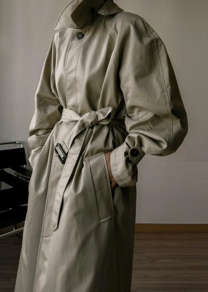Women The Frankie Shop Outerwear Decima Trench Coat Slate Green