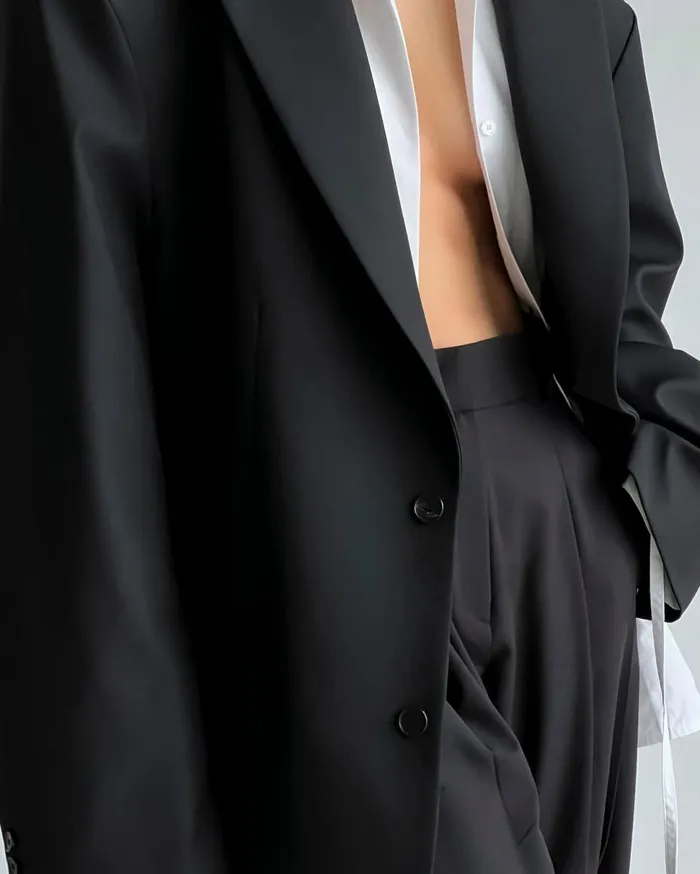 Women The Frankie Shop Outerwear Dee Maxi Oversized Blazer Black