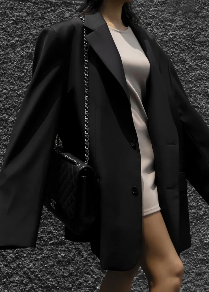Women The Frankie Shop Outerwear Dee Maxi Oversized Blazer Black