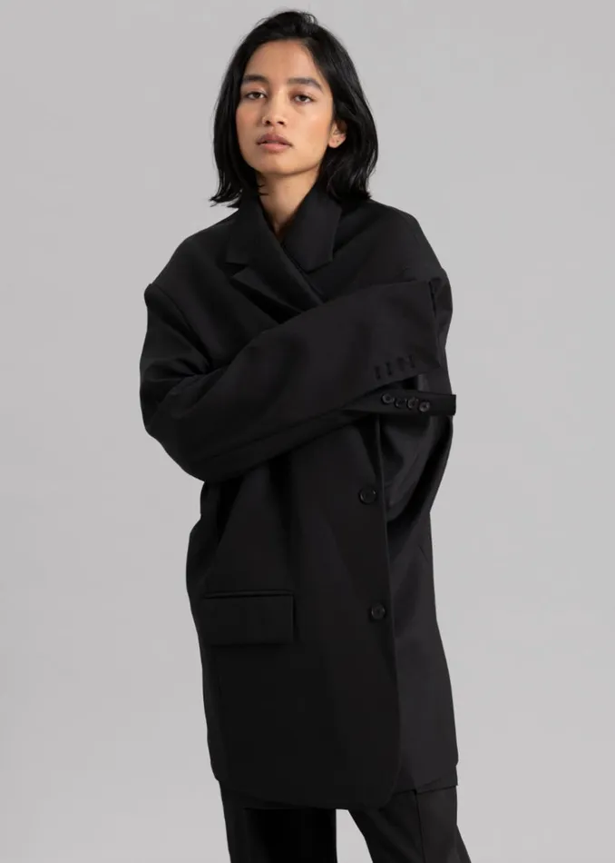 Women The Frankie Shop Outerwear Dee Maxi Oversized Blazer Black