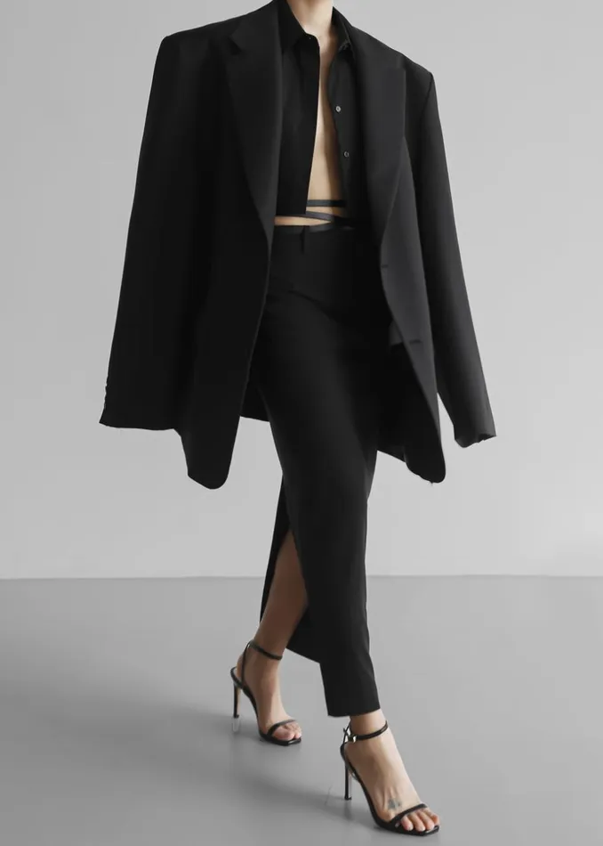 Women The Frankie Shop Outerwear Dee Maxi Oversized Blazer Black