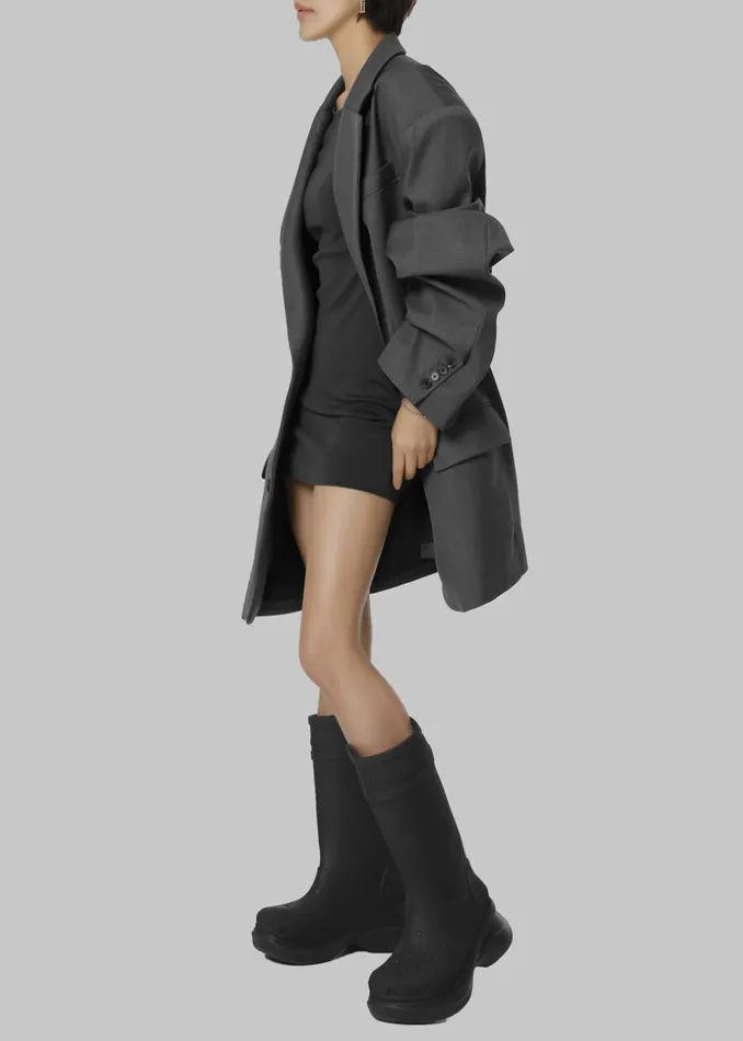 Women The Frankie Shop Outerwear Dee Maxi Oversized Blazer Charcoal