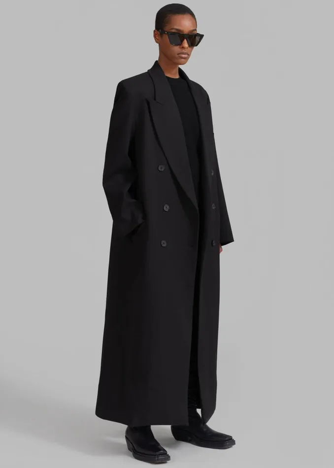 Women The Frankie Shop Outerwear Delphina Long Coat Black