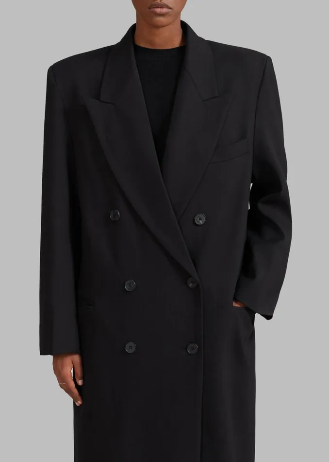 Women The Frankie Shop Outerwear Delphina Long Coat Black