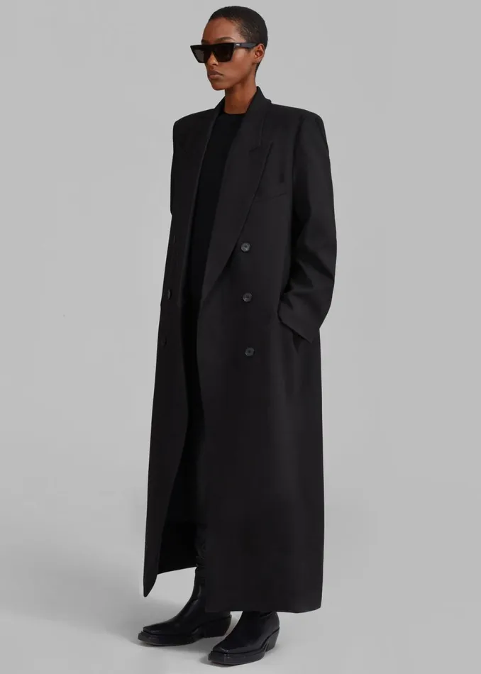 Women The Frankie Shop Outerwear Delphina Long Coat Black