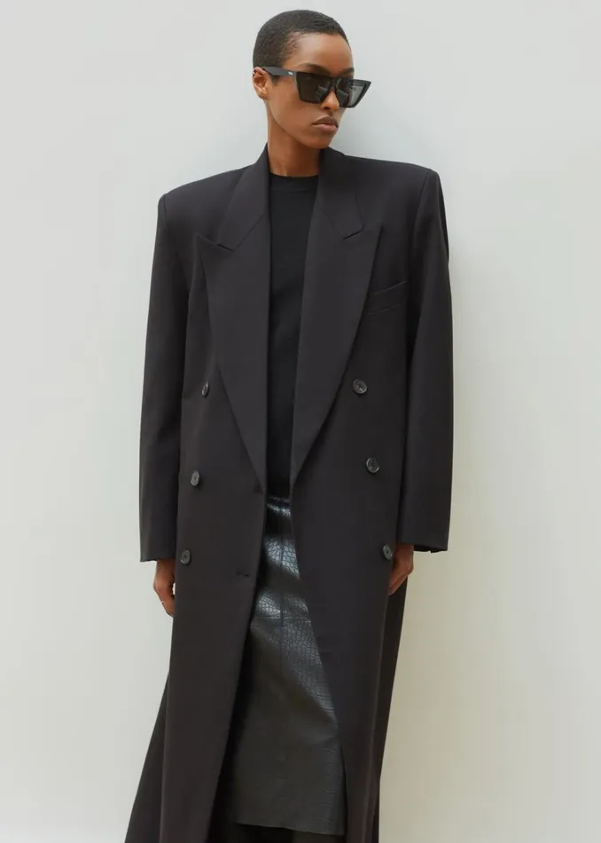 Women The Frankie Shop Outerwear Delphina Long Coat Black