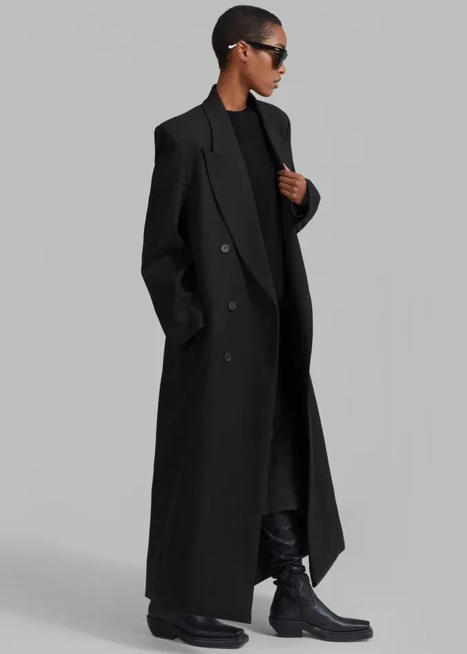 Women The Frankie Shop Outerwear Delphina Long Coat Black