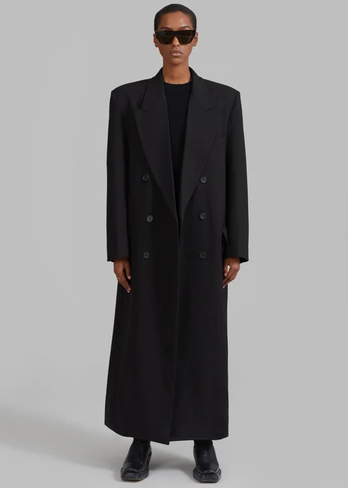 Women The Frankie Shop Outerwear Delphina Long Coat Black