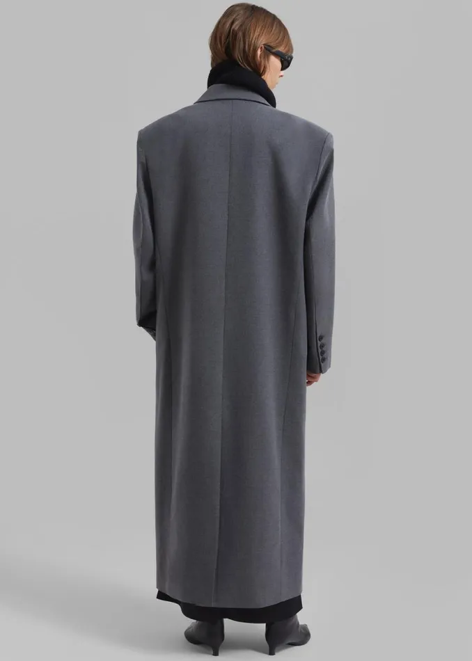 Women The Frankie Shop Outerwear Delphina Long Coat Grey